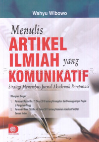Image of Menulis Artikel Ilmiah Yang Komunikatif